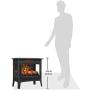 Duraflame 3D Infrared Electric Fireplace Stove with Remote Control - Portable Indoor Space Heater - DFI-5010 (Black)