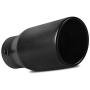 AUTOSAVER88 2.0-2.5 Inch Inlet Black Exhaust Tip, Black Powder Coated Stainless Steel Exhaust Tip, Bolt On Design