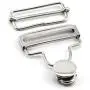 PZRT 4pcs 38mm Silver Suspenders Adjustable Buckle Metal Ribbon Slip Buckle Fasteners Clip for Garment Overalls Backpack DIY Accessories