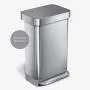 simplehuman 45 Liter Rectangular Hands-Free Kitchen Step Trash Can with Soft-Close, Brushed Stainless Steel with Plastic Lid simplehuman 45 Liter Rectangular Hands-Free Kitchen Step Trash Can with Soft-Close, Brushed Stainless Steel with Plastic Lid
