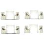 RuiLing 4PCS Universal Metal Sectional Sofa Interlocking Furniture Connector Bracket with 8PCS Screws
