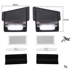 R/C Scale Accessories : Metal Fender Vent (Style C) for Traxxas TRX-4 Land Rover Defender D90 D110-18Pc Set Black