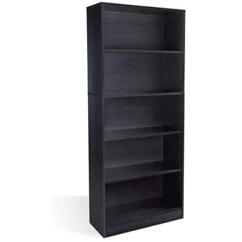 Atlantic Oskar 5 Shelf Bookcase, Espresso PN38408139 Atlantic Oskar 5 Shelf Bookcase, Espresso PN38408139