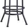 Retro Industrial Bar Stool Solid Wood and Metal Height Adjustable Swivel Counter Height Dining Chair,Rustic Bar Stool,Extra Tall Pub Height(Assembly not Required)