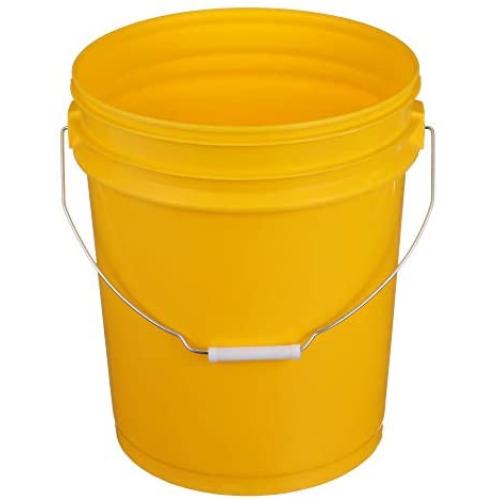 Seachoice 90120 5-Gallon Plastic Bucket with Metal Handle Yellow