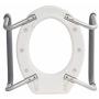 Essential Medical Supply Elevated Toilet Seat with Arms, Elongated, 19.5 x 14 x 3.5 Inch