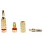 Monoprice 109436 Gold Plated Speaker Banana Plugs – 5 Pairs – Closed Screw Type, For Speaker Wire, Home Theater, Wall Plates And More