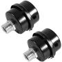 Feather butterfly Replace 1/2'' Thread Connector Air Compressor Muffler Filter Silencer 20mm Black Metal Intake Filter Silencer（2Pcs）