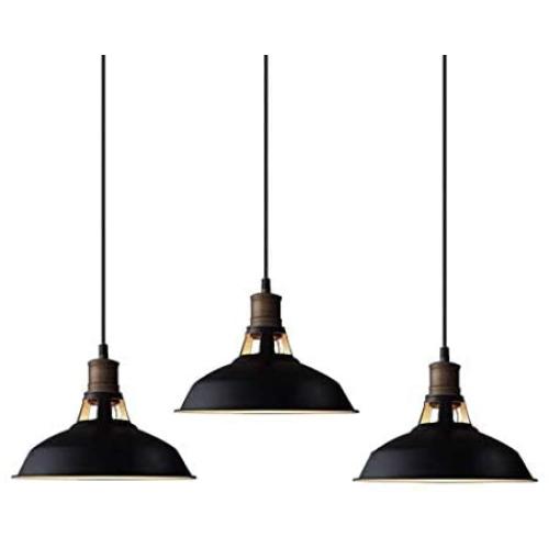 CLAXY Ecopower Industrial Metal Barn Pendant Light 3 Pack