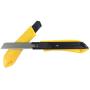 White Kaiman 12 Pack Utility Knife w/Retractable Razor Blades ~ Self Locking Handle and Snap Away Tool for Extended Life Blades ~ 18mm Blade Box Cutter (Yellow-Upgrade)