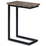 SIMPLIHOME Skyler Solid Mango Wood and Metal 18 inch wide Rectangle Industrial C Side Table in Beach Brown, Fully Assembled, for the Living Room and Bedroom