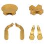 E-MODS GAMING 12 in 1 - Metal Mod 6 Swap Thumbsticks Joysticks, 4 Paddles & 2 Dpads with Open Tool for Xbox One Elite Controller (Gold)