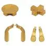 E-MODS GAMING 12 in 1 - Metal Mod 6 Swap Thumbsticks Joysticks, 4 Paddles & 2 Dpads with Open Tool for Xbox One Elite Controller (Gold)