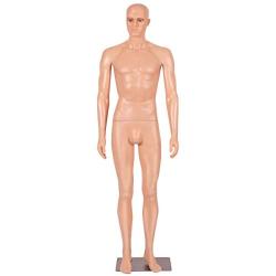 Giantex 6 FT Adjustable Male Mannequin Make-up Manikin Metal Stand Plastic Full Body Realistic