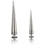 Uviviu 20 Pcs 55mm Spike and Studs, Metalic Rivet Screw on Cone for Leather Crafts Punk DIY Clothing (55MMX20Pcs, Silvery)