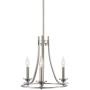 Kira Home Leia 14'' Modern 3-Light Kitchen Light Pendant Wagon Wheel Chandelier, Adjustable Height, Brushed Nickel Finish