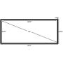 Silver Ticket Products STR Series 6 Piece Home Theater Fixed Frame 4K / 8K Ultra HD, HDTV, HDR & Active 3D Movie Projection Screen, 2.35:1 Format, 138'' Diagonal, White Material STR-235138