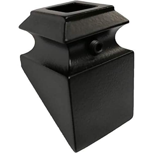 Iron Baluster Shoes (10-Pack) Stair Parts for 1/2'' Square Scroll Basket Twist Knuckle Iron Balusters Metal Slant/Angled Shoes (Real Satin Black not Matte) Iron Baluster Shoes (10-Pack) Stair Parts for 1/2'' Square Scroll Basket Twist Knuckle Iron Balusters Metal Slant/Angled Shoes (Real Satin Black not Matte)