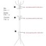 SONGMICS Metal Coat Rack 12 Hooks Display Hall Tree for Clothes Hats and Bags Brown URCR18Z