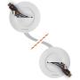 Echogear White in-Wall Cable Management Kit - Cable Hider Conceals Low Voltage Cords - Includes 2 Pass Through Grommets, Locking Brackets, and Hole Saw Drill Attachment