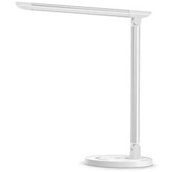 TaoTronics LED Desk Lamp, Eye-caring Table Lamps, Dimmable Office Lamp with USB Charging Port, 5 Lighting Modes with 7 Brightness Levels, Touch Control, White, 12W, Philips EnabLED Licensing Program