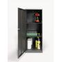 Office Dimensions 3 Shelf Personal Storage Cabinet, Locking, Charcoal