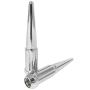 Wheel Accessories Parts Set of 20 Chrome Spiked Solid Metal Lug Nuts M14x2.0 Thread 4.4'' Tall Closed End Bulge Acorn Spike Lug Nut 1 Long Socket Key Wheel Accessories Parts Set of 20 Chrome Spiked Solid Metal Lug Nuts M14x2.0 Thread 4.4'' Tall Closed End Bulge Acorn Spike Lug Nut 1 Long Socket Key