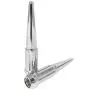 Wheel Accessories Parts Set of 20 Chrome Spiked Solid Metal Lug Nuts M14x2.0 Thread 4.4'' Tall Closed End Bulge Acorn Spike Lug Nut 1 Long Socket Key Wheel Accessories Parts Set of 20 Chrome Spiked Solid Metal Lug Nuts M14x2.0 Thread 4.4'' Tall Closed End Bulge Acorn Spike Lug Nut 1 Long Socket Key