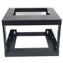 Raising Electronics 6U Wall Mount Open Frame 19 Inch Server Equipment Rack Threaded 18 Inch depth Black (6U)