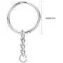 50pcs 1''/25mm Metal Split Key Ring with Chain Key Ring Keychain Ring Parts Open Jump Ring and Connector Accessories for for Keychain and Crafts, Silver 50pcs 1''/25mm Metal Split Key Ring with Chain Key Ring Keychain Ring Parts Open Jump Ring and Connector Accessories for for Keychain and Crafts, Silver