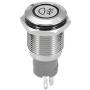 Etopars 12V Car Blue LED Light Fog Push Button Metal Toggle Switch 16mm