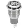 Etopars 12V Car Blue LED Light Fog Push Button Metal Toggle Switch 16mm