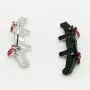 Upgrade Metal Front Bumper Guard Spare Parts for WPL 1/16 C14 C24 RC Truck Car, Naughty Dragon Half Card with Hooked Metal Front Bumper