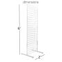 Only Hangers 2 x 6 Gridwall Panel Tower with T-Base Floorstanding Display Kit, 2-Pack White …