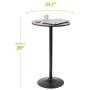 Pearington Lucia Round Bar and Pub Table with Faux Marble Top, 1 Pack,