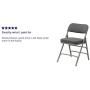 Flash Furniture HERCULES Series Premium Curved Triple Braced & Double Hinged Gray Fabric Metal Folding Chair