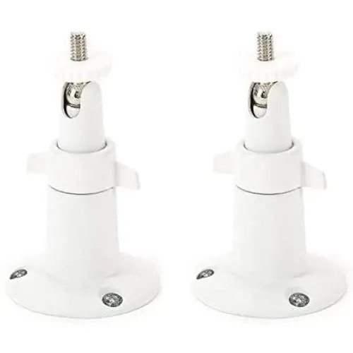 Adjustable Indoor/Outdoor Security Metal Wall Mount Compatible with Arlo Pro/Pro 2/Pro 3/Pro 4/Ultra/Ultra 2, Others - Ring Stick Up Cam Battery, eufyCam E/2C, Wyze Cam Outdoor/Pan (2 Pack, White) Adjustable Indoor/Outdoor Security Metal Wall Mount Compatible with Arlo Pro/Pro 2/Pro 3/Pro 4/Ultra/Ultra 2, Others - Ring Stick Up Cam Battery, eufyCam E/2C, Wyze Cam Outdoor/Pan (2 Pack, White)