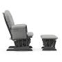 StorkCraft Hoop Glider and Ottoman Cushions, Gray w/Light Gray