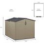 Rubbermaid Slide-Lid Resin Weather Resisrant Outdoor Garden Storage Shed, Roughneck