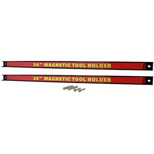 RamPro 2 24'' Magnetic Tool Holder Bars, Super Strong Heavy-Duty Metal Magnet Storage Tool Organizer Racks Set | for Screwdrivers, Pliers, Wrenches, Knives, Scissors & More (Mounting Screws Included) RamPro 2 24'' Magnetic Tool Holder Bars, Super Strong Heavy-Duty Metal Magnet Storage Tool Organizer Racks Set | for Screwdrivers, Pliers, Wrenches, Knives, Scissors & More (Mounting Screws Included)