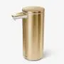 simplehuman 9 oz. Touch-Free Rechargeable Sensor Liquid Soap Pump Dispenser, Brass Stainless Steel