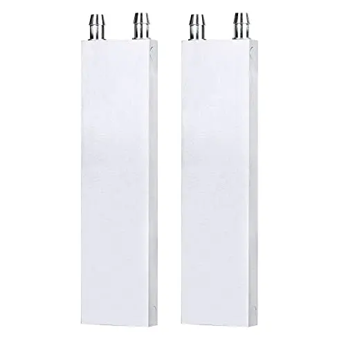 Clyxgs Aluminum Water Cooling Block,Liquid Cold Water Plate Heat Sink Water-Cooled Exchanger Head semiconductor Refrigeration Sheet CPU Graphics Radiator Heatsink Endothermic Head(40 x 160 x 12mm)2pcs