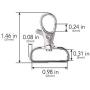 XINFANGXIU 60Pcs Buckles Metal Snap Hook Lobster Claw Clasp for Handmade Crafts DIY Accessories Lobster Clasps Swivel Trigger Clips snap Hooks 25mm
