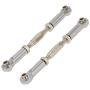 2PCS ShareGoo RC Front Rear Metal Steering Servo Link 70-90mm Adjustable Turnbuckles Camber Linkage Rod Ends for Traxxas Slash 4x4 5807 Stampede HQ727 1/10 RC Car Upgraded Parts,Sliver