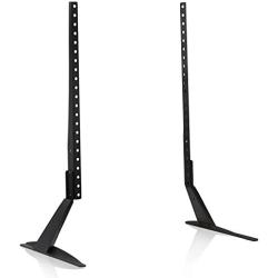 Mount-It! Universal TV Stand Base Replacement, Table top Pedestal Mount Fits 32 37 40 42 47 50 55 60 inch LCD LED Plasma TVs, 110 Lb Capacity