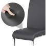 Yaheetech 4pcs Dining Chairs Armless Dining/Living Room Kitchen Chairs PU Leather Upholstered Seat and Metal Legs Side Chairs with High Back Modern, Gray Yaheetech 4pcs Dining Chairs Armless Dining/Living Room Kitchen Chairs PU Leather Upholstered Seat and Metal Legs Side Chairs with High Back Modern, Gray