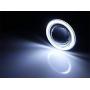 iJDMTOY 3-Inch Projector Fog Light Kit w/ 40-SMD Xenon White LED Halo Ring Angle Rings, Universal Fit With Car SUV Truck ATV RV, etc