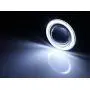 iJDMTOY 3-Inch Projector Fog Light Kit w/ 40-SMD Xenon White LED Halo Ring Angle Rings, Universal Fit With Car SUV Truck ATV RV, etc