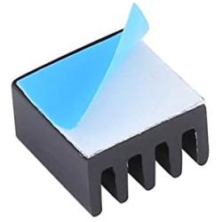 Awxlumv 10 pcs Small Heat Sinks 9 x 9 x 5 mm Aluminum Heatsink with Thermal Conductive Double Sided Tape for Cooling GPU IC Chips VRAM VGA RAM