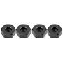 Dilwe RC Car Hex Hub Adapter, 4 Pcs Aluminium Alloy 6mm to 12mm Wheel Hex Hub Adapter for WPL 1634 RC Truck RC Spare Part Accessory (Black)